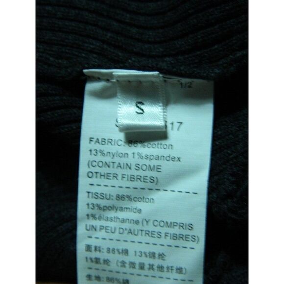 S. DEER/Concept Dress Sweater Gray Ribbed Distressed Dress Shark Bite Size Small - Picture 12 of 12